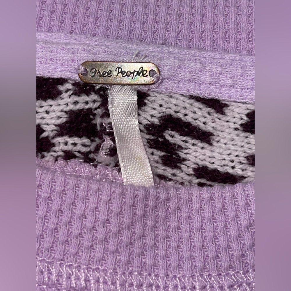 Free People On My Way Cuff Top Lavender Purple Size XS Oversized - Picture 12 of 12